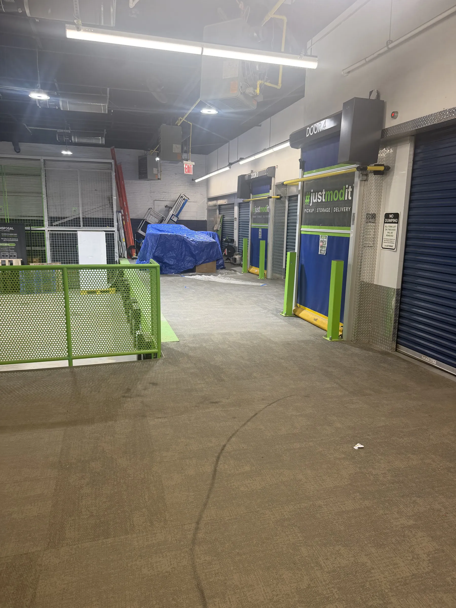 Loading area with carts mid load-in