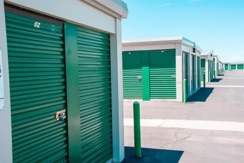 Interior hallway with climate-controlled units in Laramie