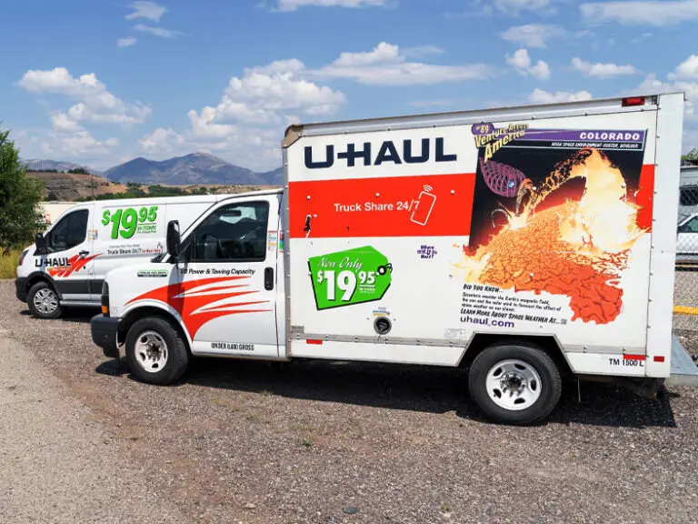 U-Haul moving truck available for rental at modSTORAGE facilities